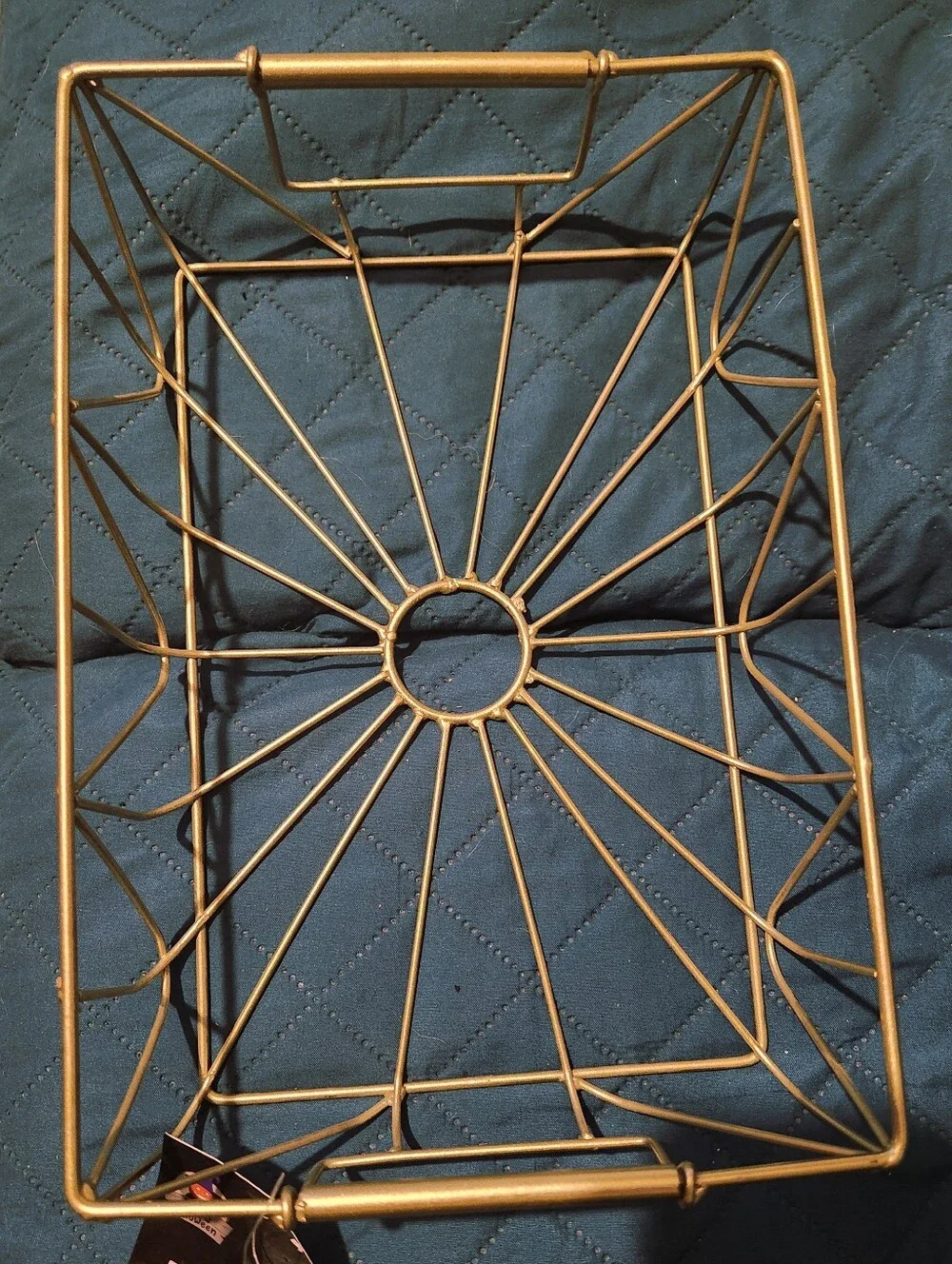 Decorative set of 3 golden metal trays NWT